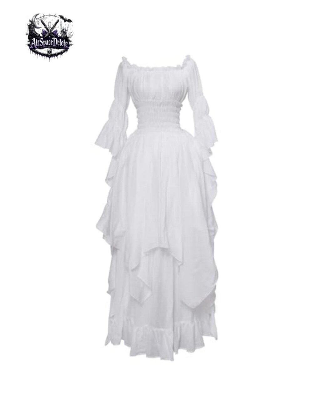 Victorian Renaissance Dress Off-Shoulder Cotton Long Sleeve Cosplay